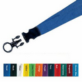 1" Cotton Lanyard w/ Detachable O-Ring (Blank)